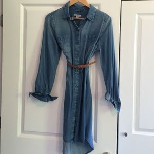 Merona belted denim shirt dress. Never worn!!
