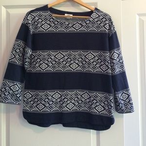 Old Navy navy patterned, lightweight sweater