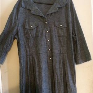 Light denim like dutton down dress 3x gently worn