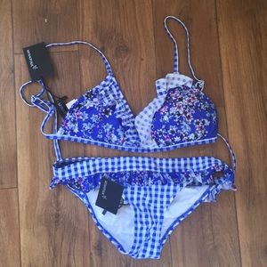 NWT MINKPINK Printed Bikini Swimsuit