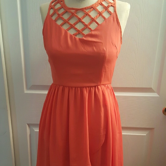 Francesca's high-low caged dress