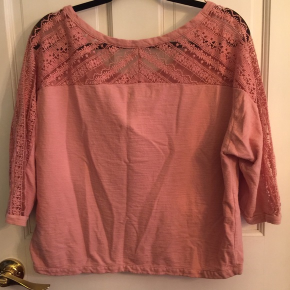 Pink with lacy/crochet blouse - Picture 3 of 3