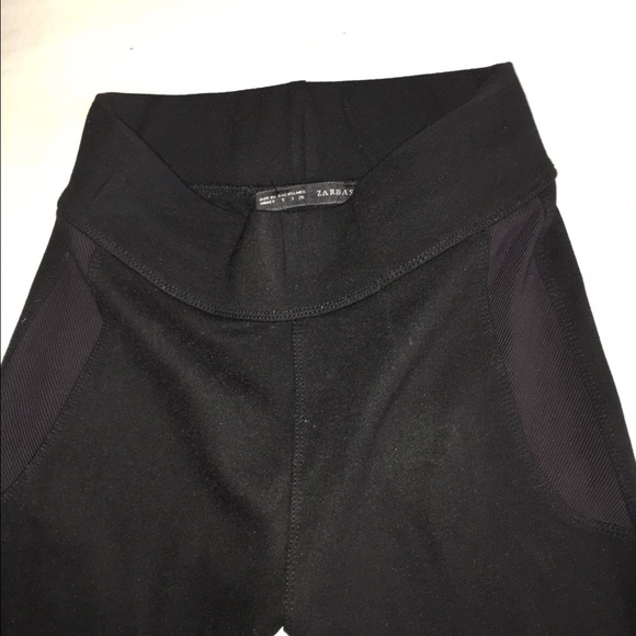 Zara stretch leggings size S w gold ankle zipper