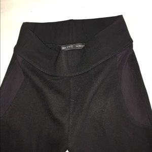 Zara stretch leggings size S w gold ankle zipper