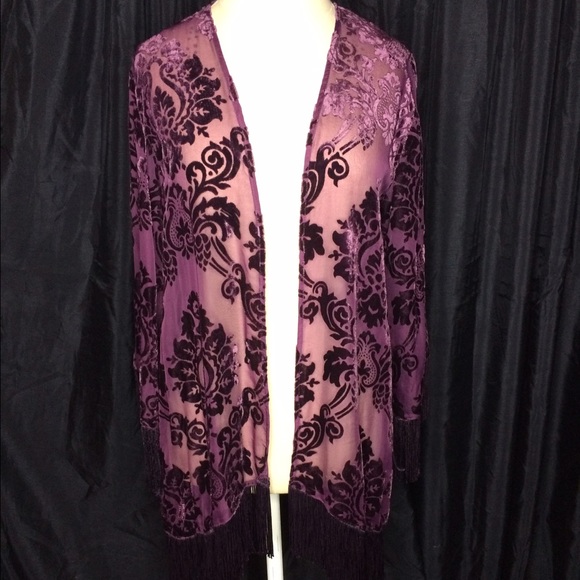 Velvet Fringe Kimono