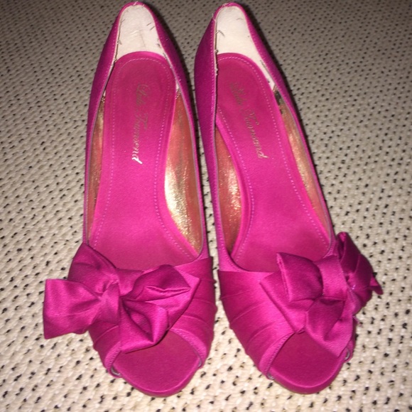Hot pink high heels