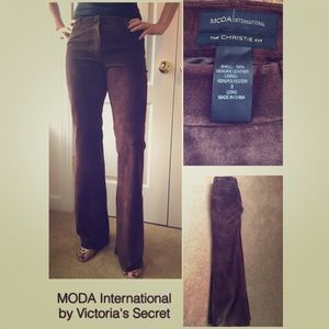 MODA International Brown Suede Pants