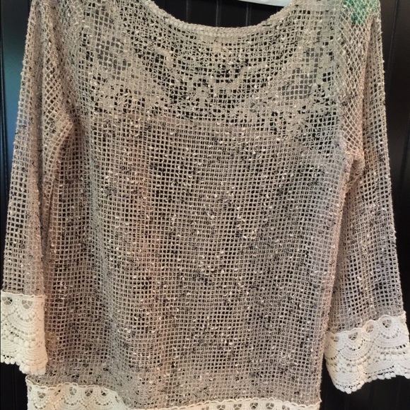 Mystree lace -trimmed tunic top - Picture 2 of 2