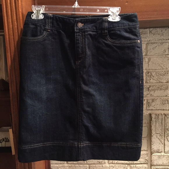 Eddie Bauer Dark Denim Skirt
