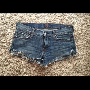 7 for all mankind cut off daisy duke shorts
