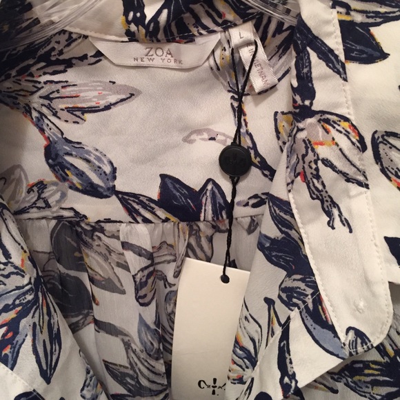 Zoa New York White Floral Top - Picture 3 of 3