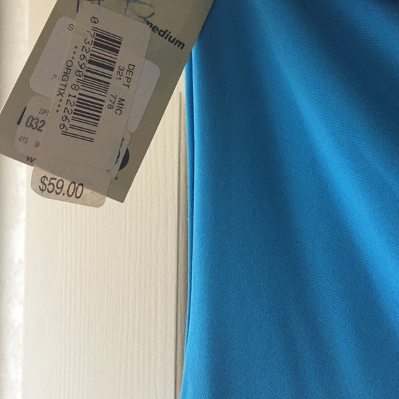 🎉 Bright blue halter tube dress - Picture 4 of 4