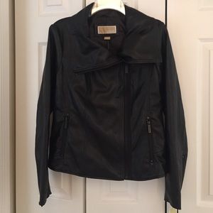 NWT Michael Kors Black Faux Leather Jacket