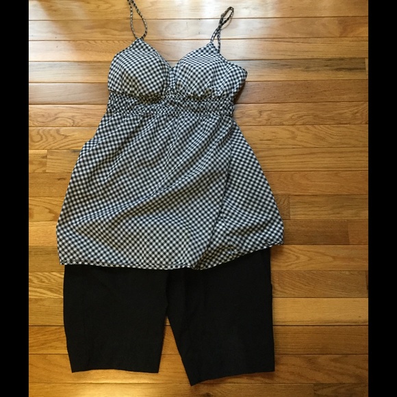 Black dress shorts with dressy strap tank