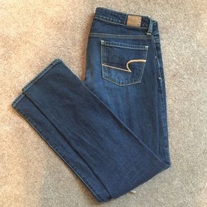 NWOT American Eagle Skinny Dark Wash Jeans Sz 8