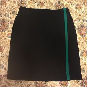Banana Republic skirt- black with green stripe