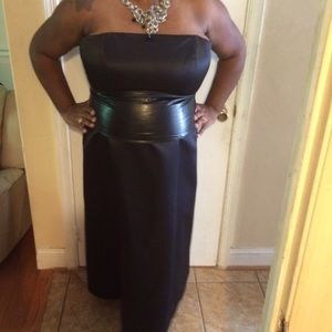 Floor length staples gown black w built in support