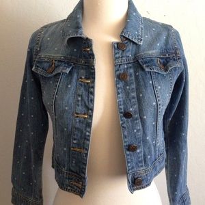 Polka Dot Denim Jacket