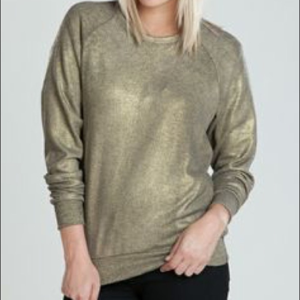 OBEY metallic knit top