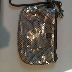 Silver Coach Wristlet 👛