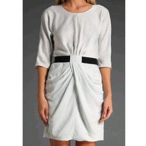 Gorgeous BCBG MAXAZRIA Light Grey Silk Dress XS