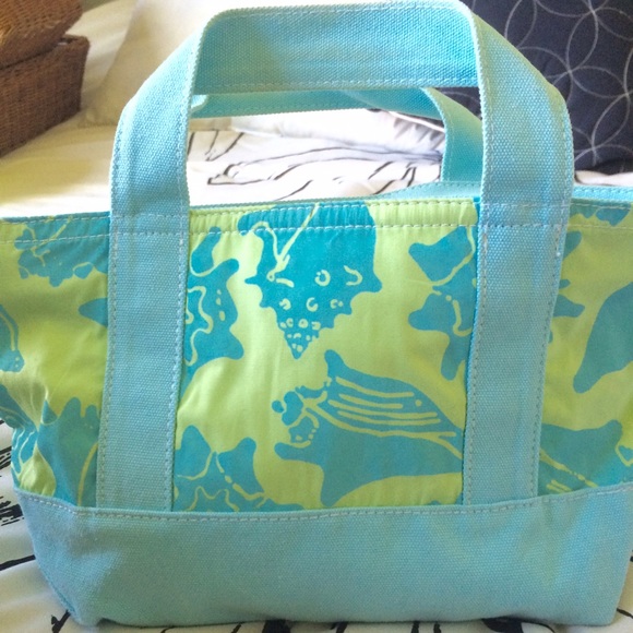Lily Pulitzer bag.  Super cute aqua and green!!!