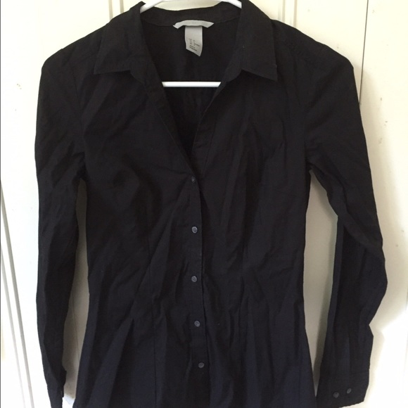 H&M black dress shirt