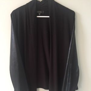 Karen Kane Faux Leather Sleeved Jacket