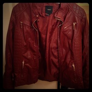 Maroon Leather Jacket