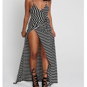 LIGIANA Boutique MAXI Dress "BLACK & WHITE"