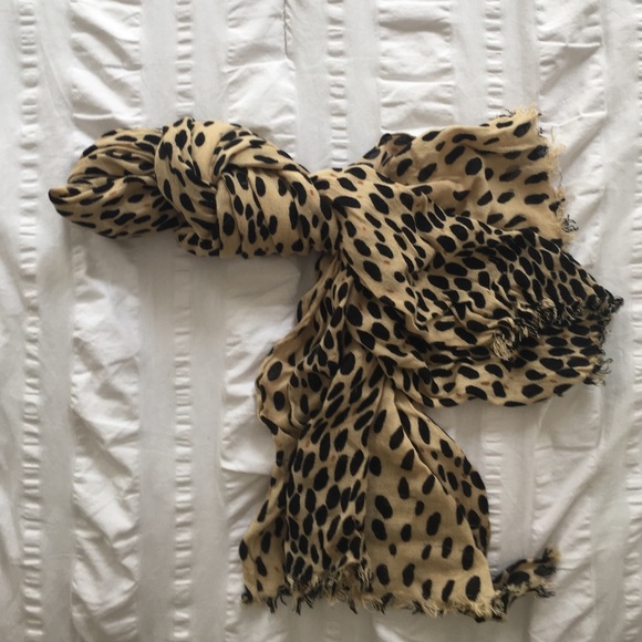 J Crew Leopard Print Scarf