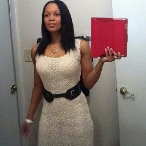 Cream Crochet  dress