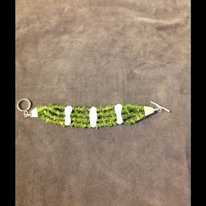 Jay King Peridot & Sterling Silver Bracelet