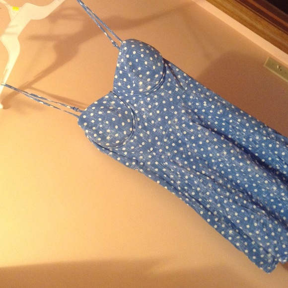 Material Girl blue strappy dress w underwire - Picture 3 of 4