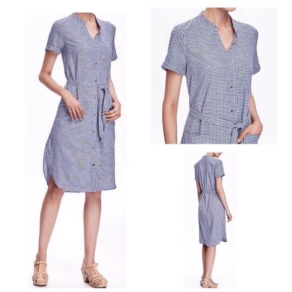 ✨SALE✨New Old Navy Gingham Shirt Dress