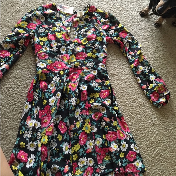 Long sleeve open back dress