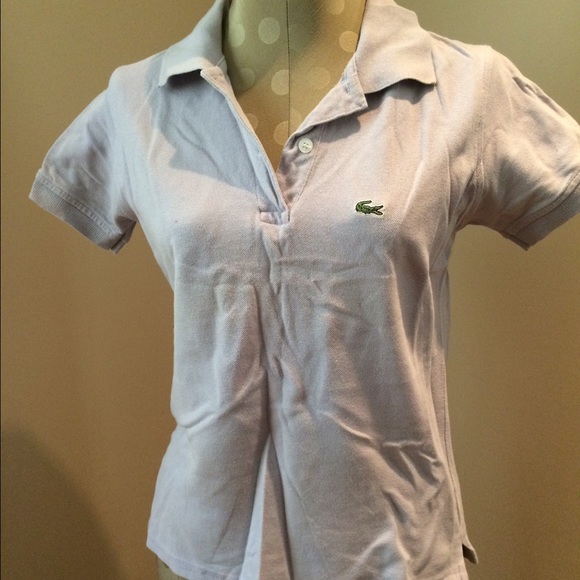 Lacoste lavender polo top size 5