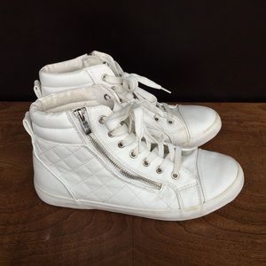 Quilted high top sneakers