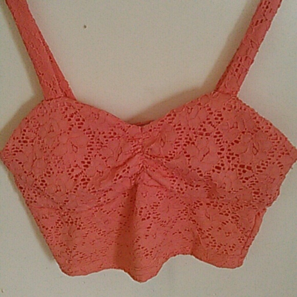 Coral Crop Top - Picture 1 of 1