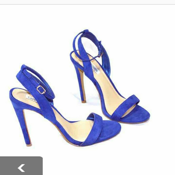 Blue strappy heel. Never worn. Only tried on.