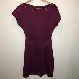Purple dress with beautiful pearl detail