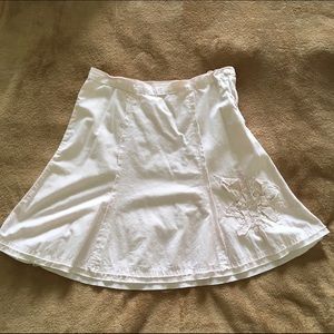 Blush A-Line Skirt w/ flower like detail