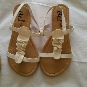 White sparkly sandals