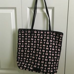 Vera Bradley, pink elephant large purse