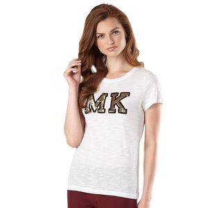 Michael Kors Sequin Logo Patch T-shirt- Medium