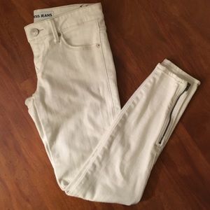 Express white skinny jeans