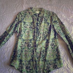 J Crew Button in fabulous paisley print!