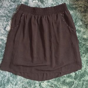 Black studded pocket skirt