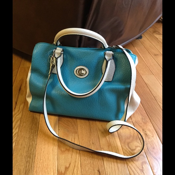 Cute turquoise and white purse