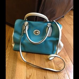 Cute turquoise and white purse